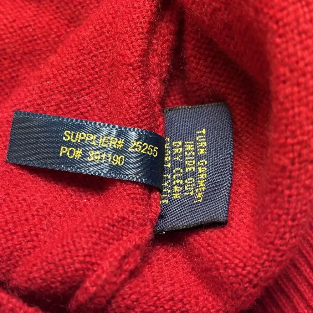 Polo Ralph Lauren Merino Wool V-Neck Sweater Mens L Prep Old Money Quiet Luxury